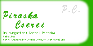 piroska cserei business card